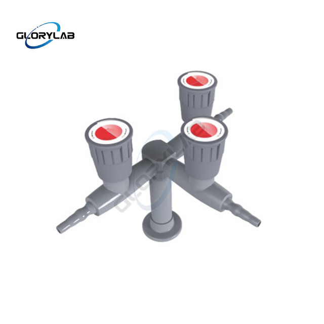 Conexión de salida de grifo de gas de seguridad de laboratorio de salidas triples